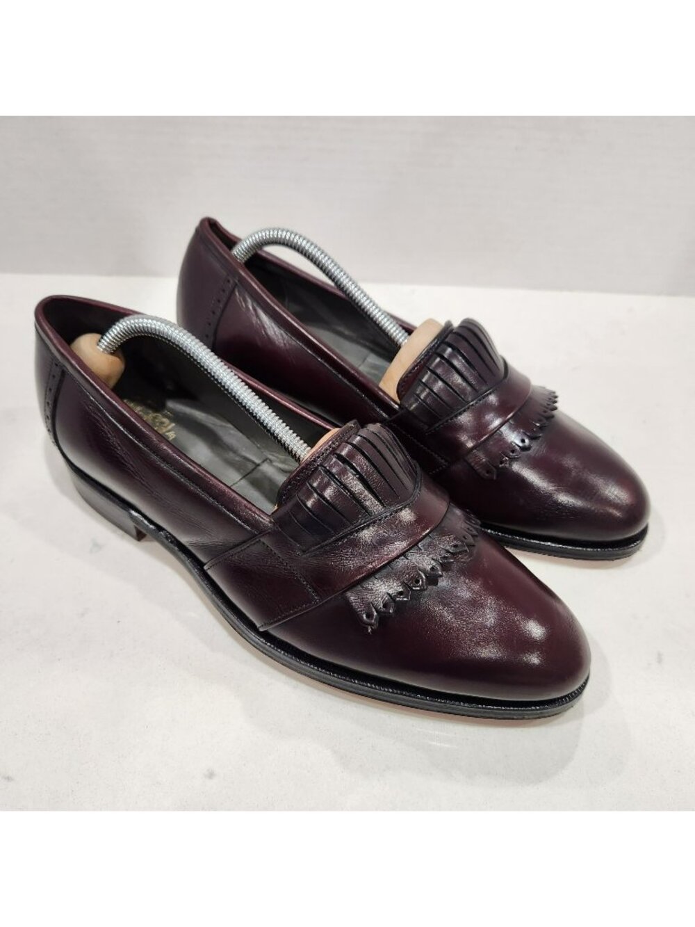 FootJoy Classics Kiltie Loafers Mens 8.5 Brown Leather Dress Shoes Made USA